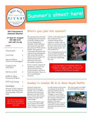 2014 RCE Summer Newsletter