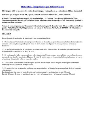 Perspectiva conica ejercicios resueltos http://trazoide.com/perspectiva-conica.html