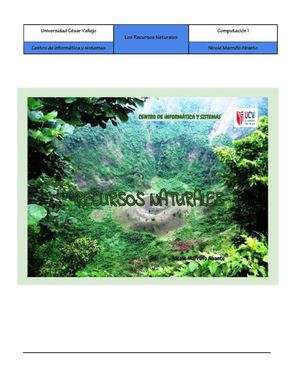 Recursos Naturales en el Perú