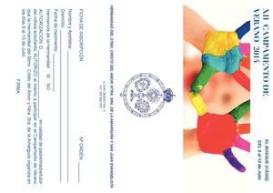 Inscripción Campamento 2014