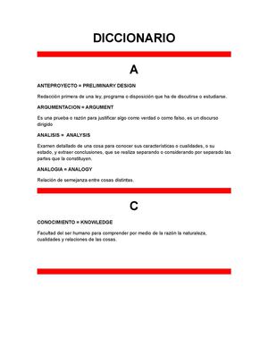 DICCIONARIO DE METODO