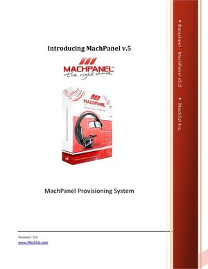 MachPanel v.5 - First Chice in Cloud Automation Solutions Supporting Hyper-V 2012 R2, Lync Enterprise Voice Reporting and Commission Based Resellers.