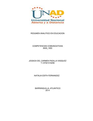 Resumen Analítico Educativo