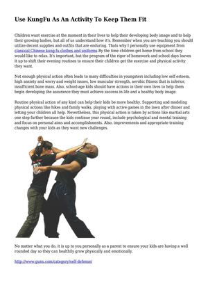 Calaméo - Use KungFu As An Activity To Keep Them Fit