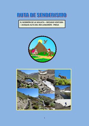 Ruta lineal: Morrón de la Mulata - Refugio Ventura - Presa alta del rio Lanjarón