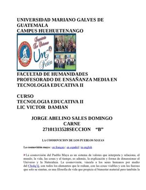 La cosmovisión maya