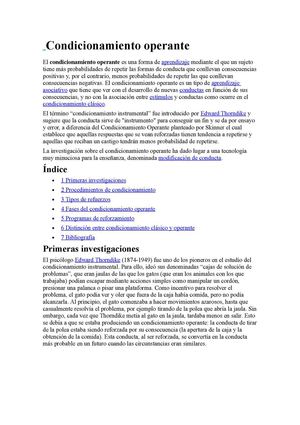 Condicionamiento operante Thorndike