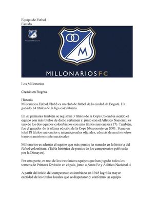 Equipo los Millonarios