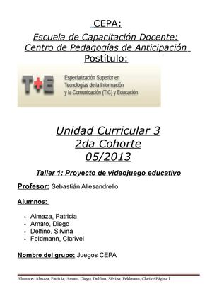 TALLER DE VIDEO JUEGOS