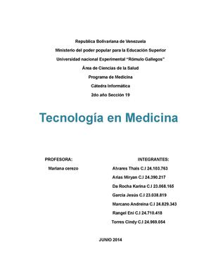 Tecnología de información y comunicación en medicina Sec. 19