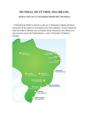 CIUDADES DE BRASIL 2014