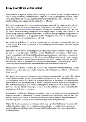 EBay Classifieds Vs Craigslist