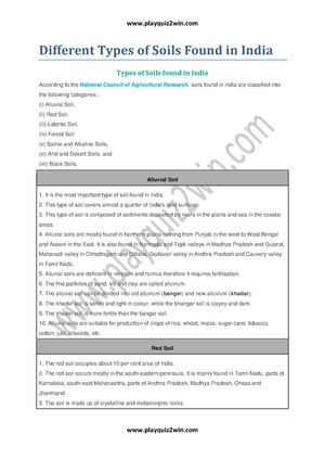 Types of Soils found in India