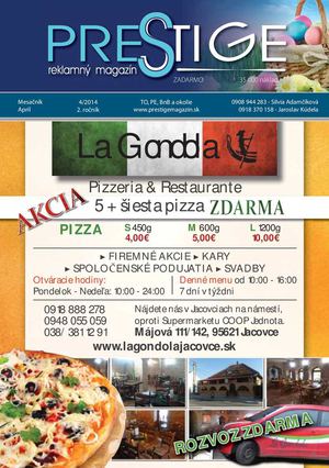 Prestige magazín - Apríl 2014 TO, PE, BN