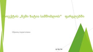 პროექტის "ჩემი ხატია სამშობლოს" ფარგლებში