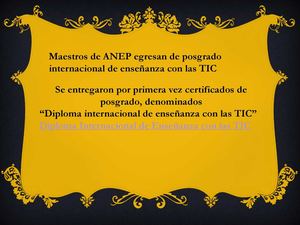 Diploma Internacional de Enseñanza con las TIC