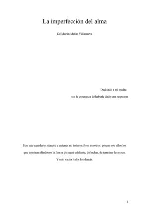 la imperfección del alma
