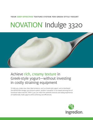 NOVATION® Indulge 3320 Starch Fact Sheet