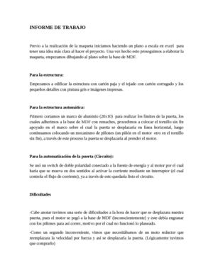 INFORME DE TRABAJO