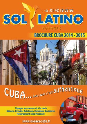 Brochure Sol Latino agence spécialiste de CUBA 