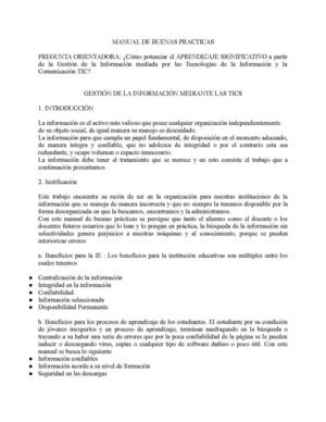 Gestión de la informacion