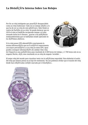 La División Interna Sobre Los Relojes