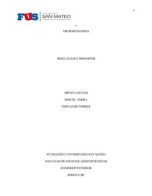 ISOCUANTAS ISOCOSTOS