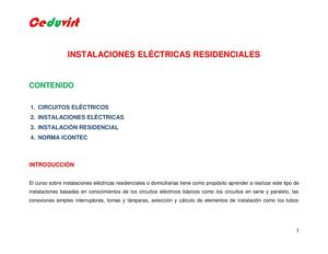 INSTALACIONES ELECTRICAS RESIDENCIALES