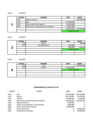 Ejercicios Contabilidad