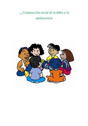 Construcción social de la niñez y la adolescencia