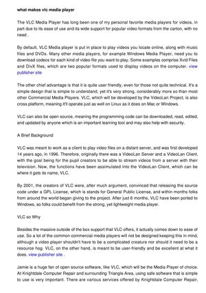 What Makes VLC Media Player Such a terrific Piece?