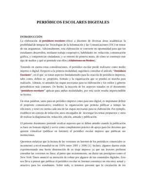 PERIÓDICOS ESCOLARES DIGITALES