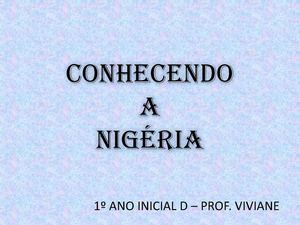 CONHECENDO A NIGÉRIA