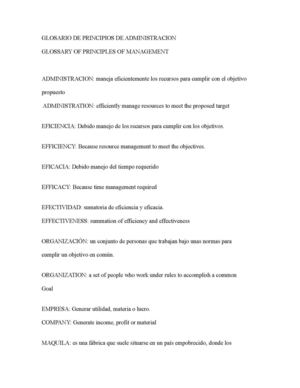 GLOSARIO DE PRINCIPIOS DE ADMINISTRACION gooooooogle