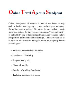 How to be a Travel Agent online – Follow Steps