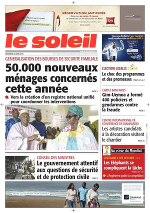 Edition du 20 Juin 2014