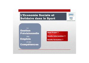 L'Economie Sociale et Solidaire dans le sport - La GPEC