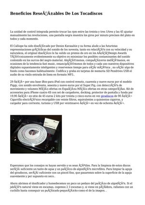 Beneficios Reseñables De Los Tocadiscos
