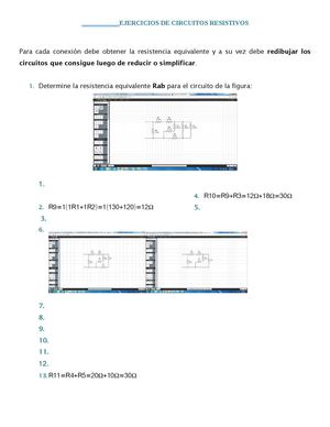 EJERCICIOS DE CIRCUITOS RESISTIVOS