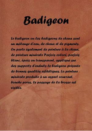 Nos badigeons