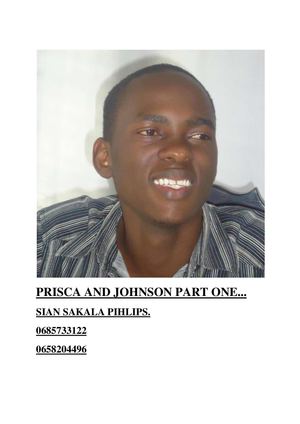 PRISCA AND JOHNSON  A SWAHIL WRITTEN STORY.