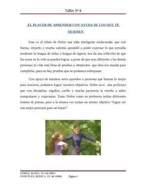 Un milagro para helen keller