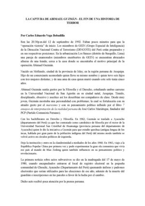 LA CAPTURA DE ABIMAEL GUZMÁN