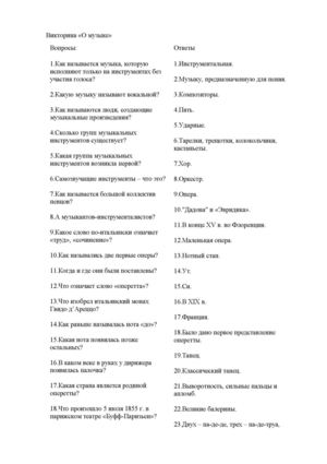музыкальная викторина