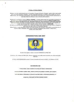 Curso de Paracomandos CCOM da FAB