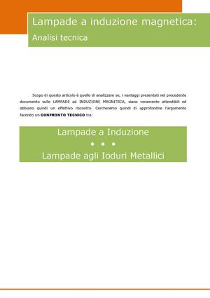ACCADEMIA - confronto tra lampade a INDUZIONE e IODURI METALLICI