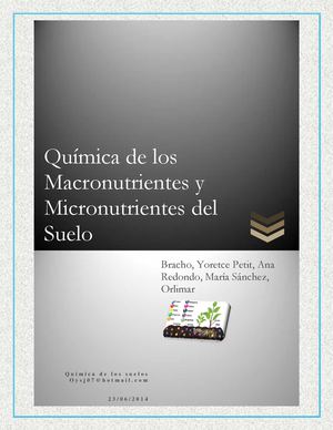 Macro y micronutrientes de los suelos