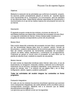 Proyecto Uso de soportes lógicos