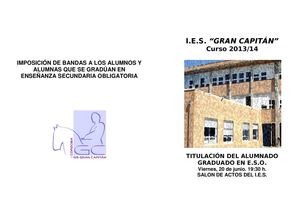 Díptico graduación 4º 2014