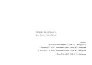 Технологическая карта урока русского языка в 6 классе  НЕ с причастиями